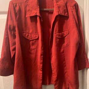 Stylish Red Women's Utility Jacket